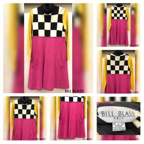 Bill Blass Dresses & Skirts - SOLD! BILL BLASS Pop Art Turtle Neck 80's Dress